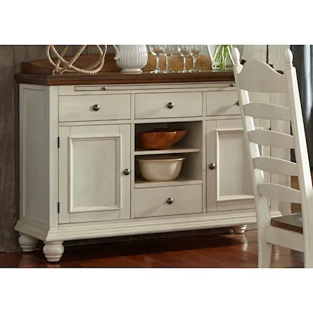4 Drawer Sideboard with Felt-Lined Drawers